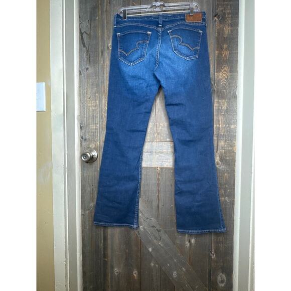 Big Star Flare Jeans Size 31R Dark Wash Stretch Denim 29” Inseam - Picture 4 of 7